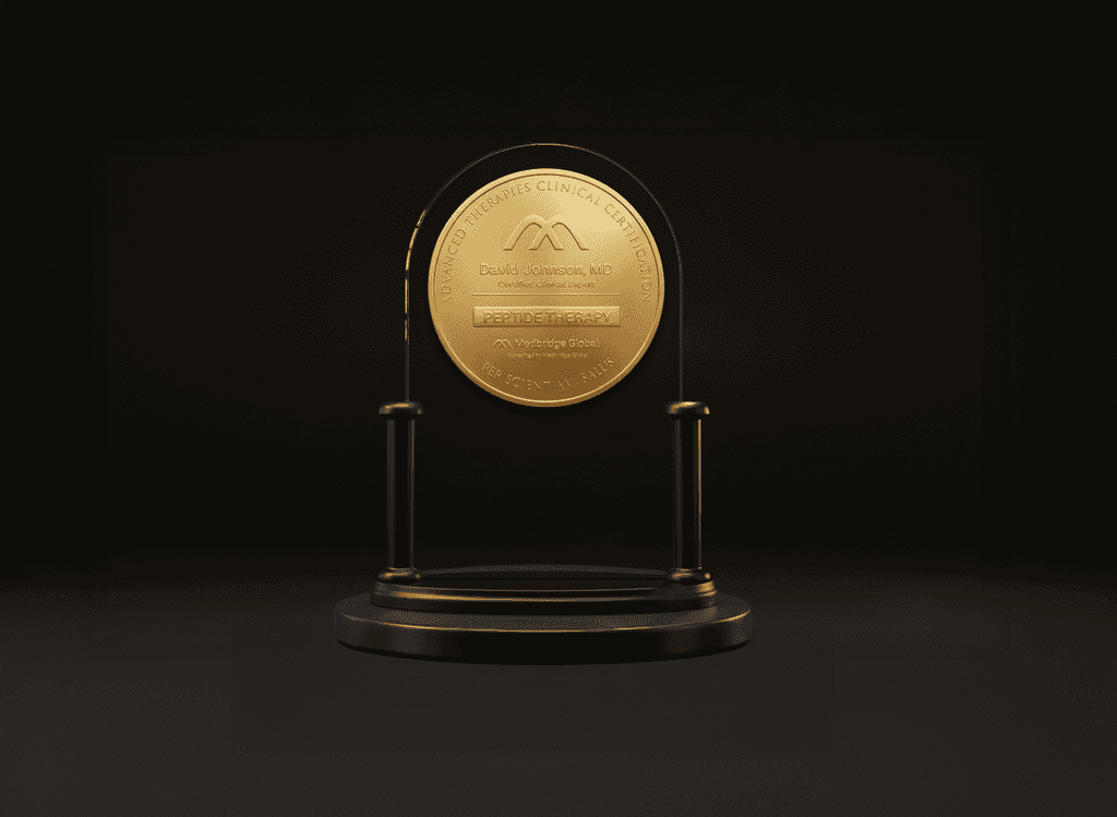 MedBridge Global Peptide Therapy certification medal